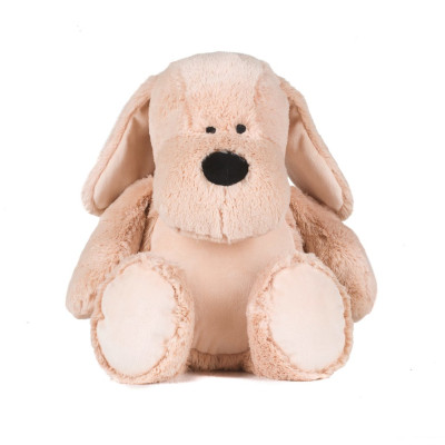 Cão de peluche com fecho